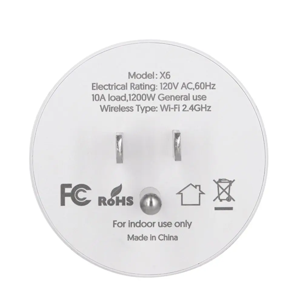 X6 WiFi Smart Wireless Voice Control Time Switch Plug With Ports Timing Socket For Alexa Echo Dot Google Home