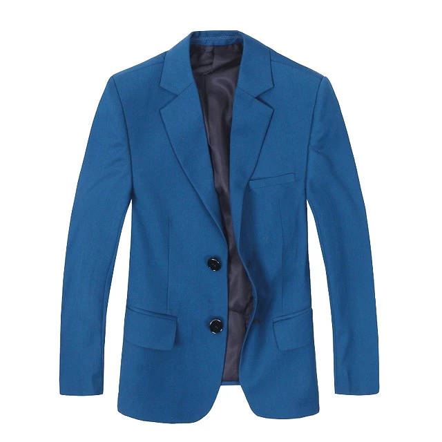 blue jacket От 3 до 16 лет комплект с блейзером для мальчиков, Детский пиджак, жилет, брюки, Свадебный костюм, детский смокинг, комплект одежды - Цвет: blue jacket