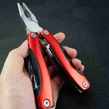 

Multi Pliers 9 In 1 Portable Compact Outdoor Stainless Steel Screwdriver Folding Plier Household Repair Knife Tools Edc Gear