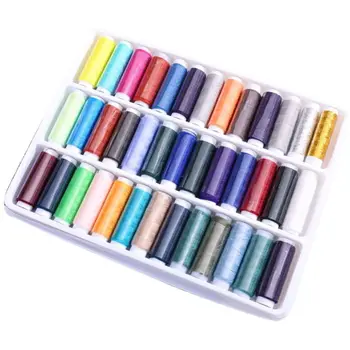 

39 Assorted Color Polyester Sewing Threads Spool Set for Hand Machine Stitching