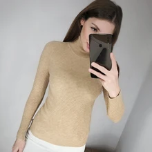 2021 New High Quality Autumn Winter Warm Women Sweater Thick Turtleneck Pullover Sweater Fashion Rib Knitted Female Jumper Top