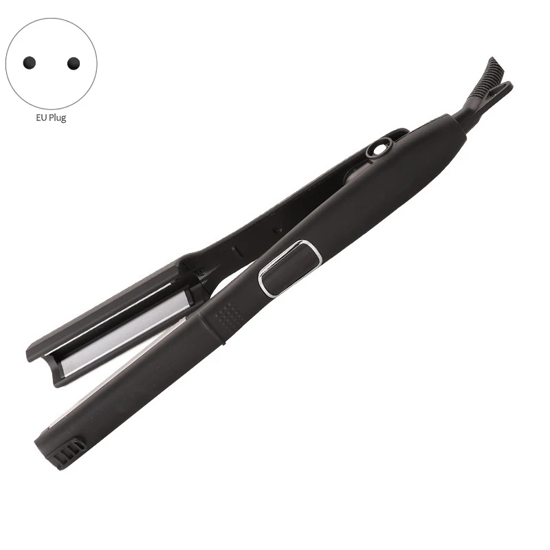 EU Plug Hair Straightener 360 Degree Rotation Fast Heating PTC Tourmaline LCD Display Hair Straightener Professional