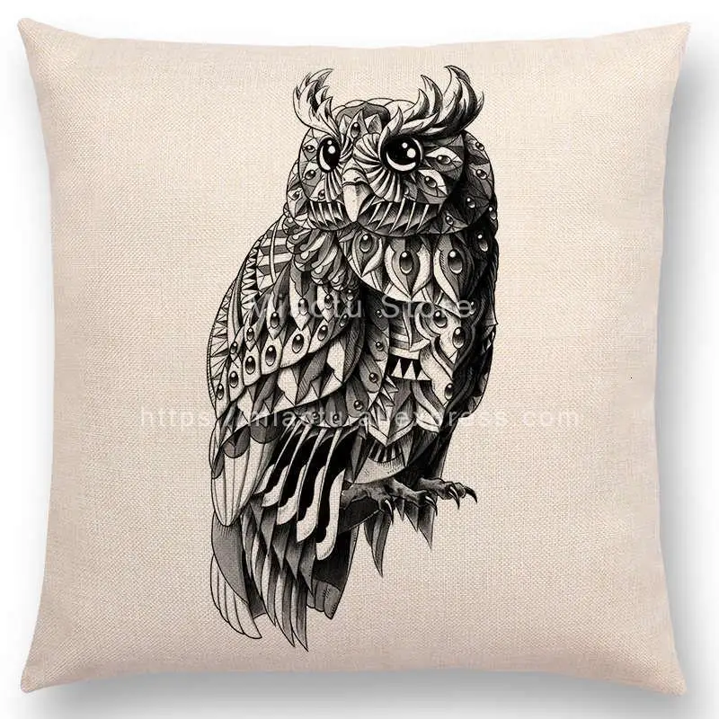 Новинка, красивый Чехол на подушку с рисунками животных для дивана, совы, слона, акулы - Цвет: A010321