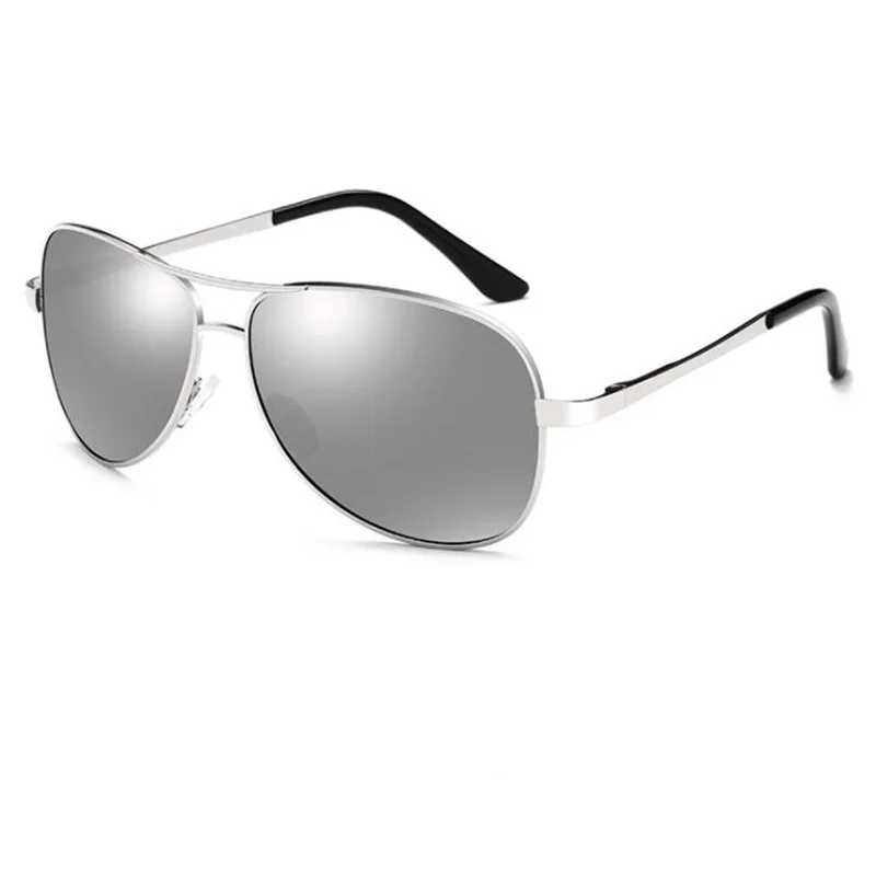 Silver Silver RBENN Pilot, поляризационные солнцезащитные очки для мужчин, фотохромные вождения, солнцезащитные очки, Классические хамелеон, тени, день, ночное видение, очки UV400 - Цвет линз: Silver Silver