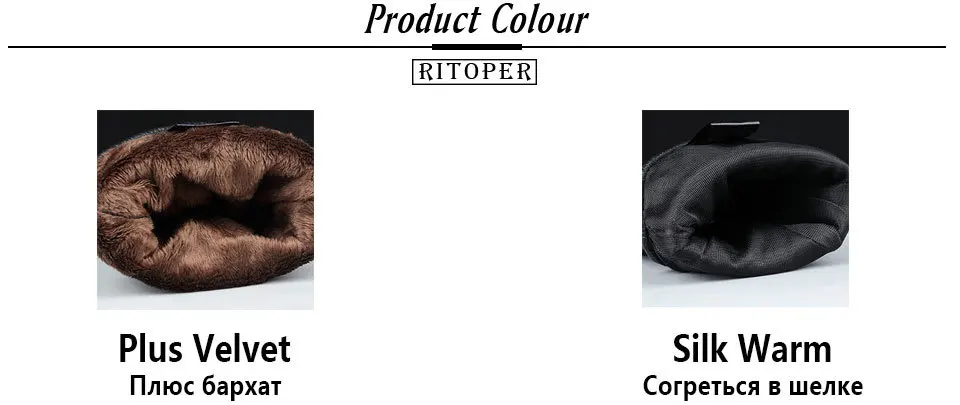 RITOPER Для женщин овчины Guniune кожаные перчатки зима плюс бархат ветрозащитные теплые модные однотонные Цвет варежки Сенсорный экран перчатки
