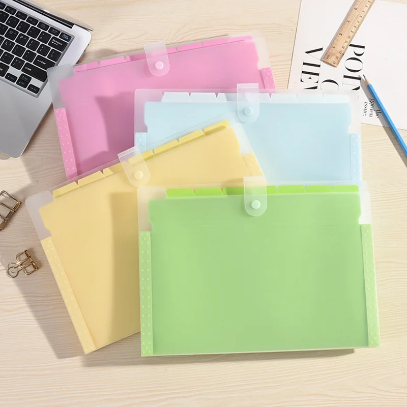

New Arrivals Plastic Accordion Style Expanding Wallet File Folders Document Bag Organizer A4 Letter Size School Office Supplies
