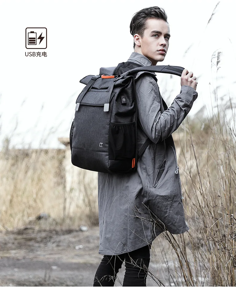 

New Style Fashion MEN'S Backpack Cool Trend Backpack Casual USB Backpack Casual Men's Computer Bag