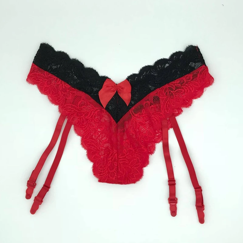 Portejarretelle,Portejarretelles en dentelle transparente pour femme,sousvêtements sans
