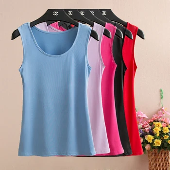 

Ice Silk Sleeveless Vest Bottoming Shirt Women's Large Size Outer Wear Short Thin Tank Top U Neck 5XL Spring and Summer