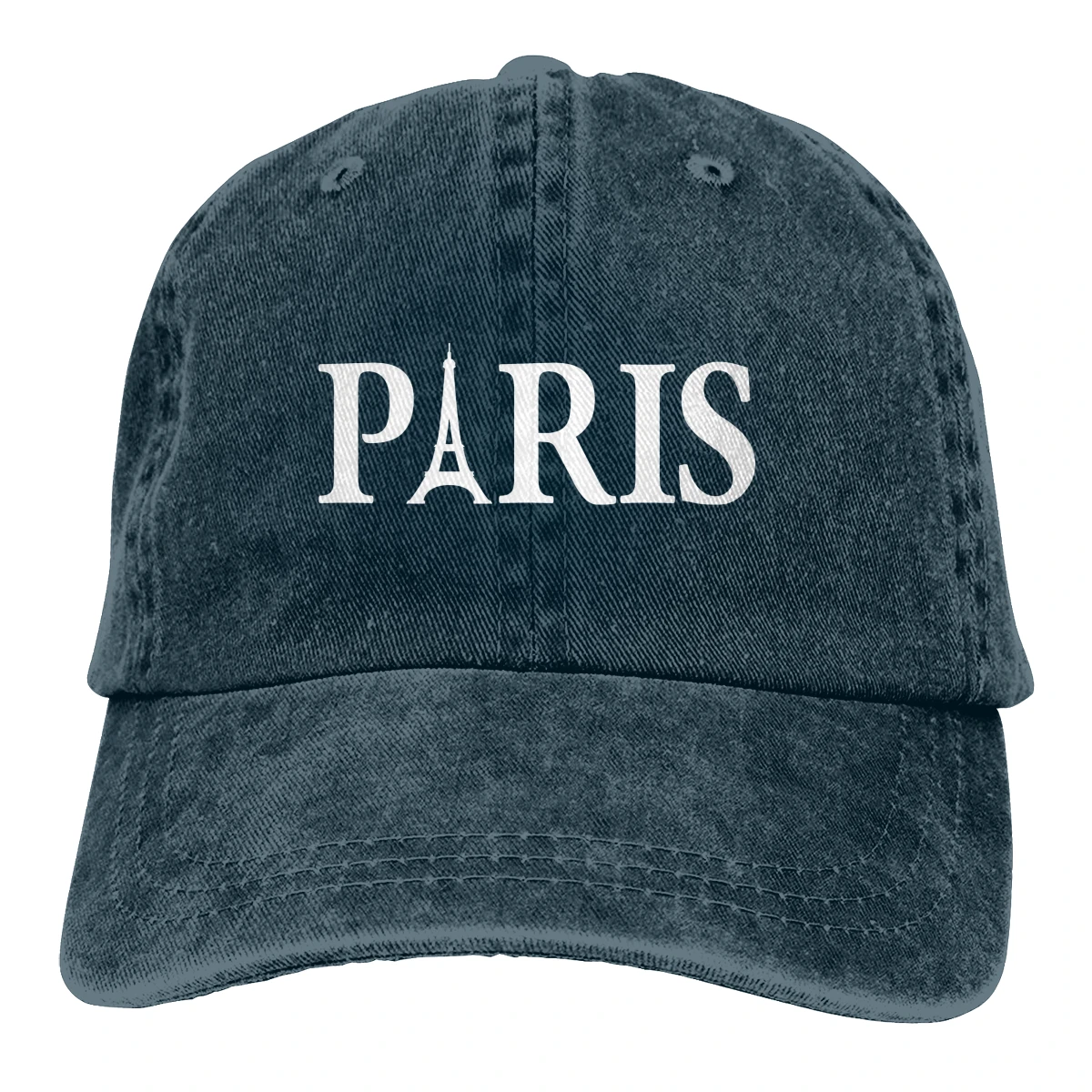 Париж Эйфелева башня Франция Casquette черный унисекс Мужские Женские деним Strapback бейсболка Регулируемая шляпа для гольфа