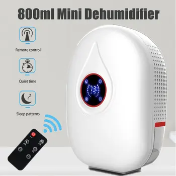 

800ml 22W Portable Mini Air Dehumidifier Bedroom Basement Home Air Dryer Machine Clothes Dry Heat Moisture Dehydrator 100-240V
