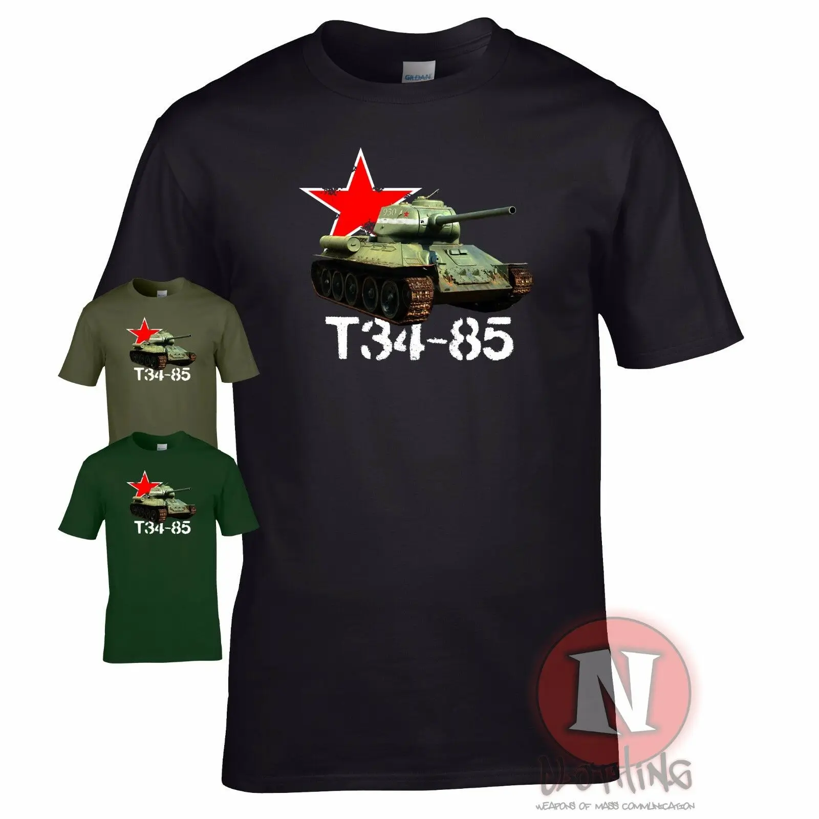 Российский T34-85 Танк WW2 Военная футболка с рисунком доспехов мировой войны танки