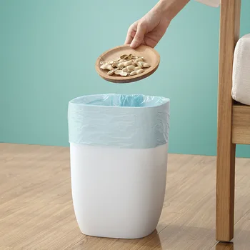 

Simple Single-layer Trash Can Household Living Room Plastic Bedroom Bathroom Household Creative Kitchen Large Wastebasket