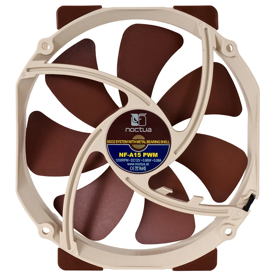 Noctua NF-A15 15 см чехол для компьютера Вентилятор охлаждения 12В/4PIN ШИМ тихий 140x150x25мм