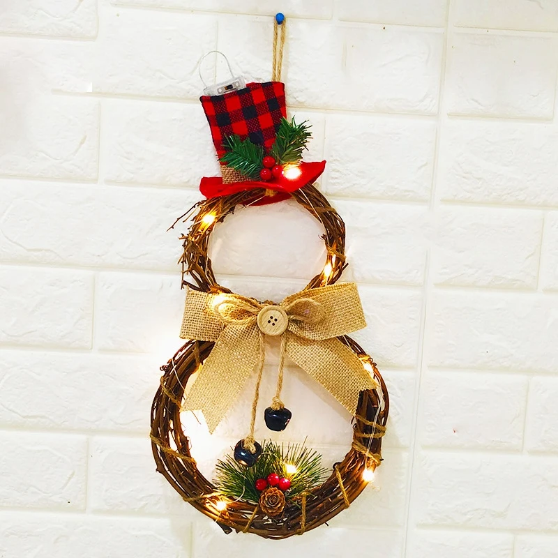 

Big deal Christmas Halloween LED Wreath Hanging Decoration Household Wreath Wall Door Farmhouse Decor