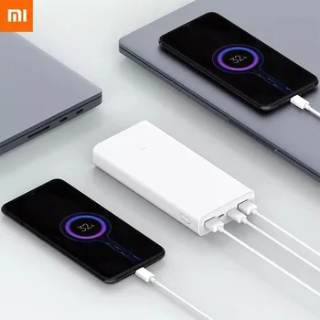 

20000mAh Xiaomi Mi Power Bank 3 External Battery Bank Quick Charge Powerbank with USB Type C for Mobile Phone