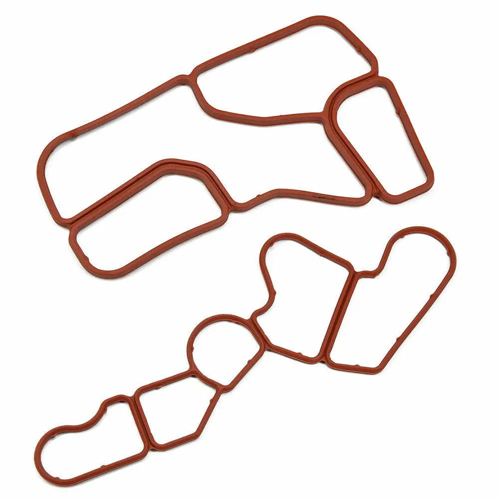 Engine Oil Filter Housing + Timing Case Gasket For Mercedes W203 W204 CL203 W211 X204 W164 W221 M272 Engine 2721840080 rubber gasket aluminum gasket kits