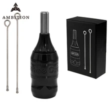 Ручка для татуировки Ambition, 27 мм, регулируемая, 4 мм, анодированная, алюминиевый сплав, трубка для татуировки, подходящие картриджи, поддержка, на заказ