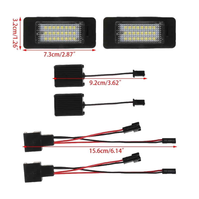 Номерного знака светильник 24SMD светодиодный нет ошибок для Audi A4 B8 S4 A5 S5 Q5 S TT quattro