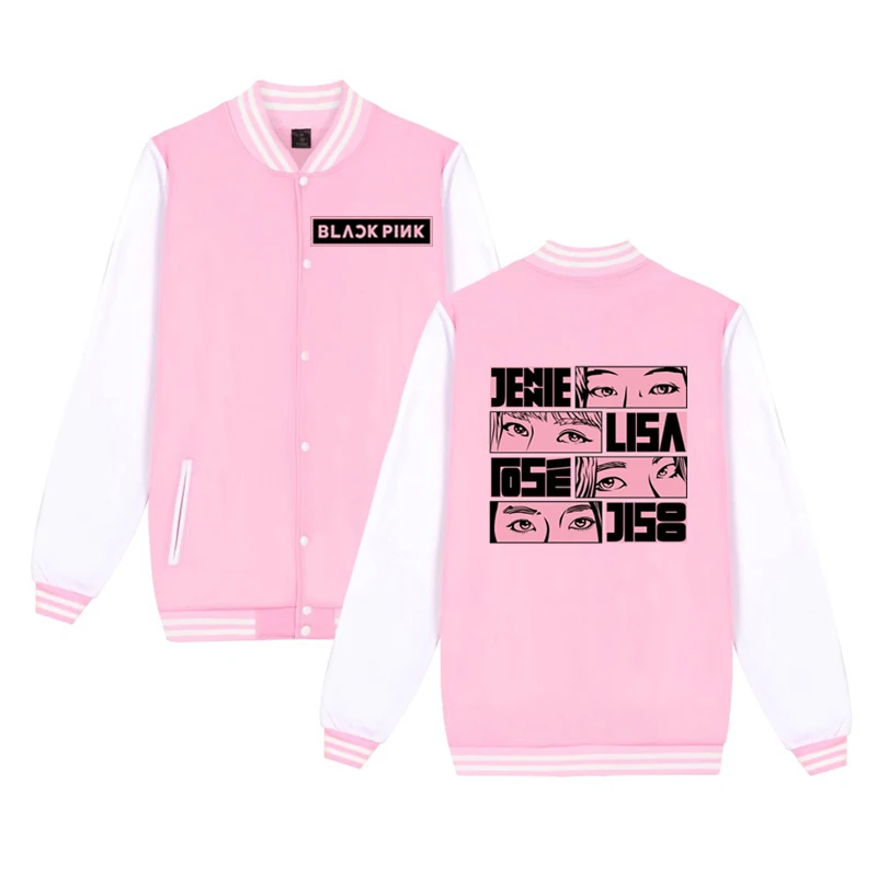 Blackpink Printed Baseball Jackets Kids Sweatshirts Boys Girls Plus Size Fitness Sportswear Fashion Casual Jackets Couple Shirt
