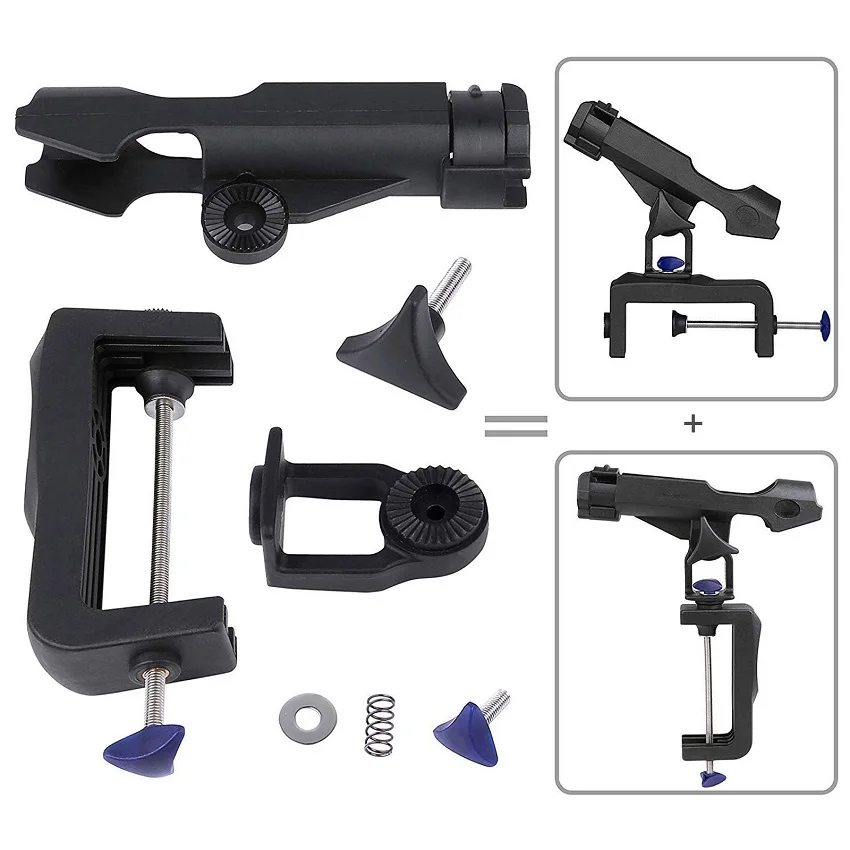 New Fishing Support Rod Holder Bracket Kayaking Yacht Fishing Tackle Tool 360 Degrees Rotatable With Screws For Boat