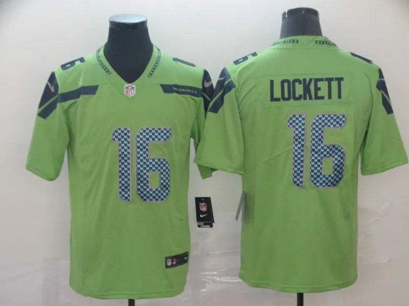 Синий Stitiched, Seattle, lockett 16 Рихард Шерман, Kam канцлер, Рассел вилсонс, Jimmy Graham, Эрл Томас Сихокс Джерси - Цвет: Синий