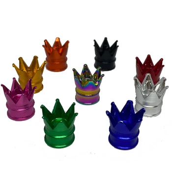 

4PCS King Crown Creative Aluminum Alloy Valve Caps Valve Caps for Automobile General Valve Caps Automobile Tire Spare Parts