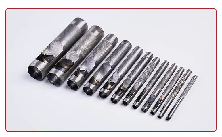 1 Set Handmade Metall Ösen Form Werkzeug 3,5-20mm Ösen Werkzeug Tülle installation Carbon Stahl DIY Zubehör Hohe qualität – Detail 5