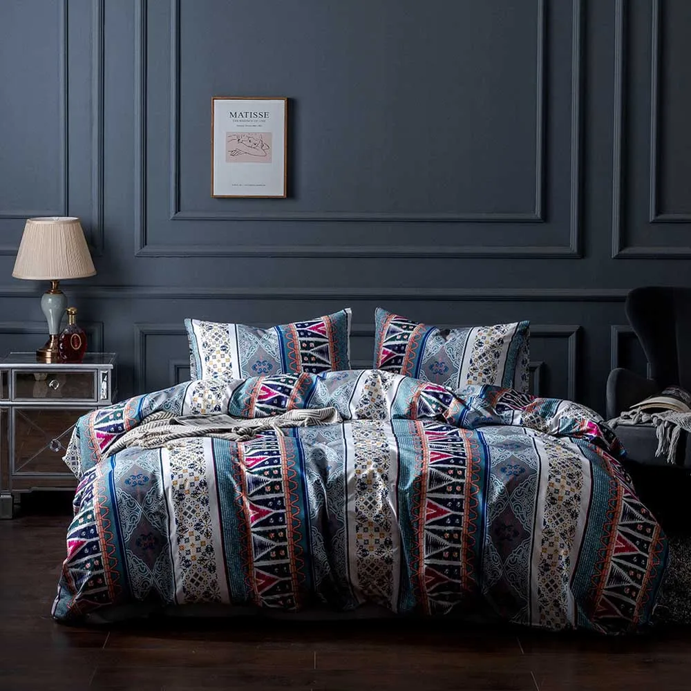 

Modern California Bohemia Comforter Bedding Set Queen Twin Kids Sanding Duvet Cover Set Flower Pillowcase Duvet Cover
