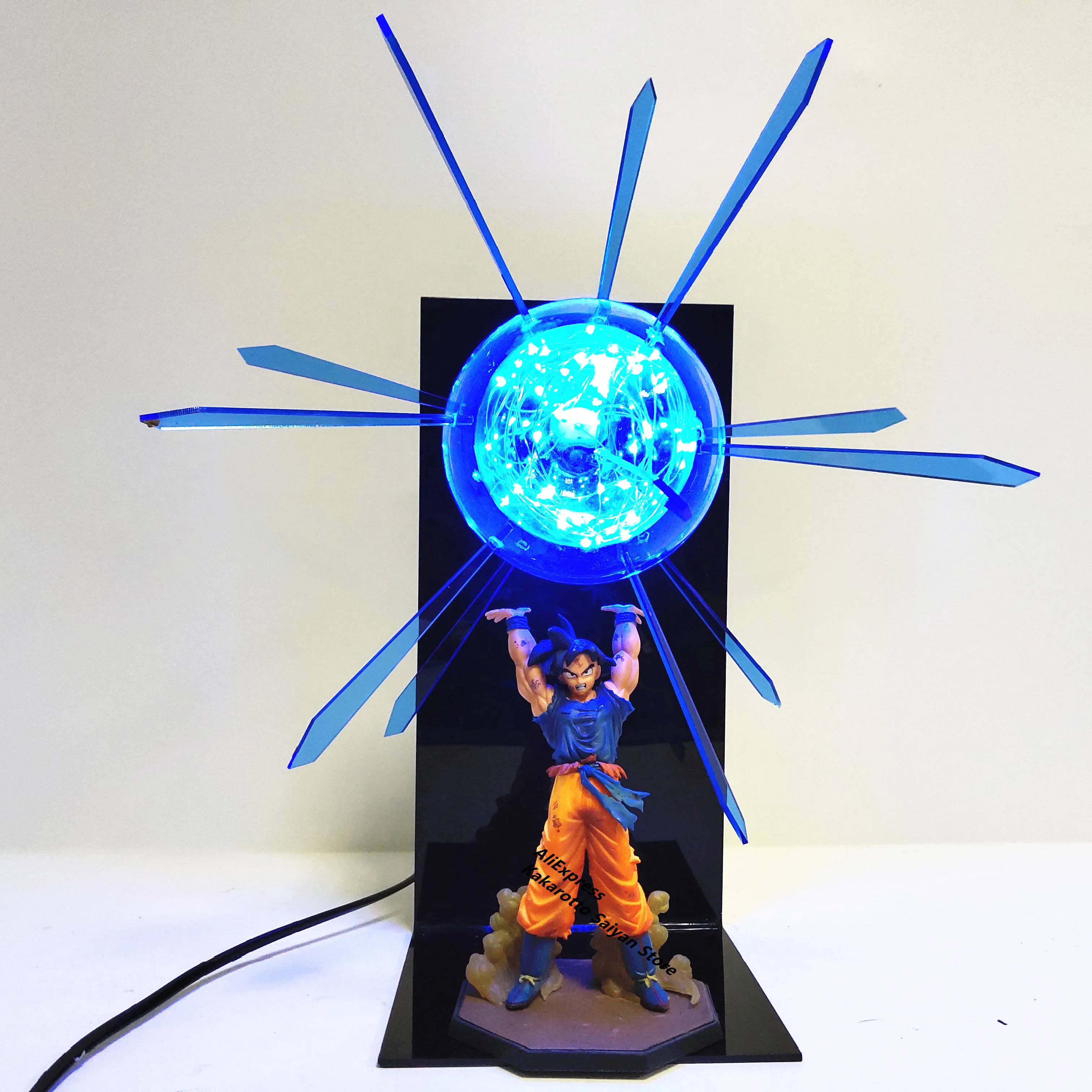 Dragon Ball Z Son Goku Genki damaSpirit Bomb ПВХ фигурки, светодиодный светильник, модель Dragon Ball Super Spirit Bomb, светодиодная фигурка аниме