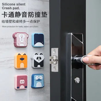 

F576 Mute Crash Pad Household Door Hanging Handle Silica Gel fang zhuang tie Door Anti-Bump Paste Square Anti-vibration Pad