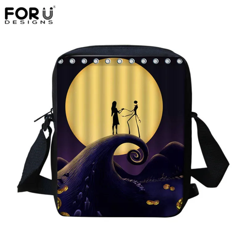 FORUDESIGNS Sugar Jack Skellington, сумки-мессенджеры для мальчиков, Кошмар перед Рождеством, Детские вместительные повседневные сумки на плечо - Цвет: QE240E
