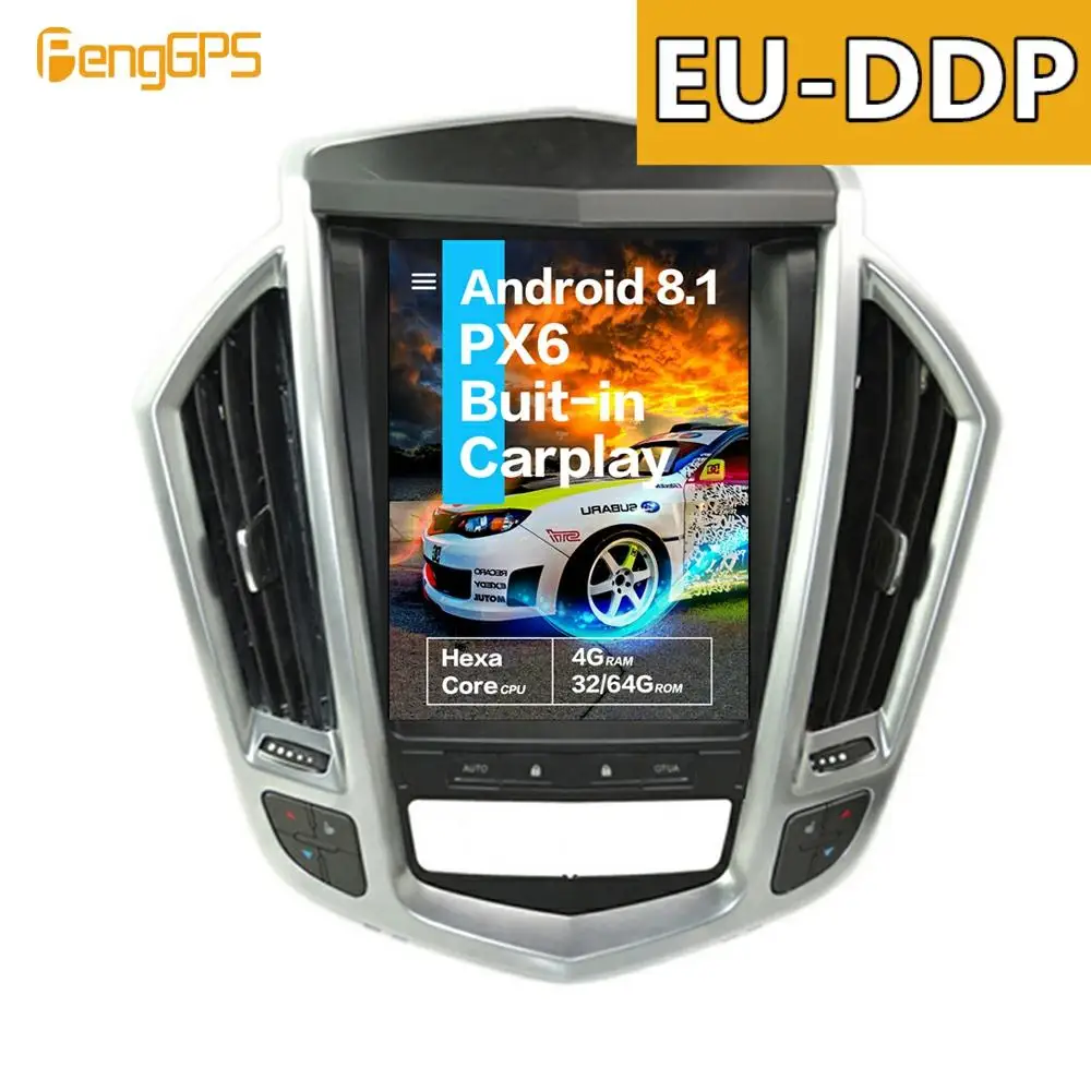 

Экран Tesla Android px6 для Cadillac SRX 2009-2012, автомобильный мультимедийный стереоплеер, радио, Carplay, GPS-навигация, головное устройство