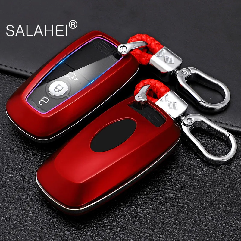 ABS Car Key Case For Ford Focus Edge Explorer 5 Mondeo Mk4 Escort Trurus TITANIUM Mustang Ranger Accessory Car Key Cover Holder