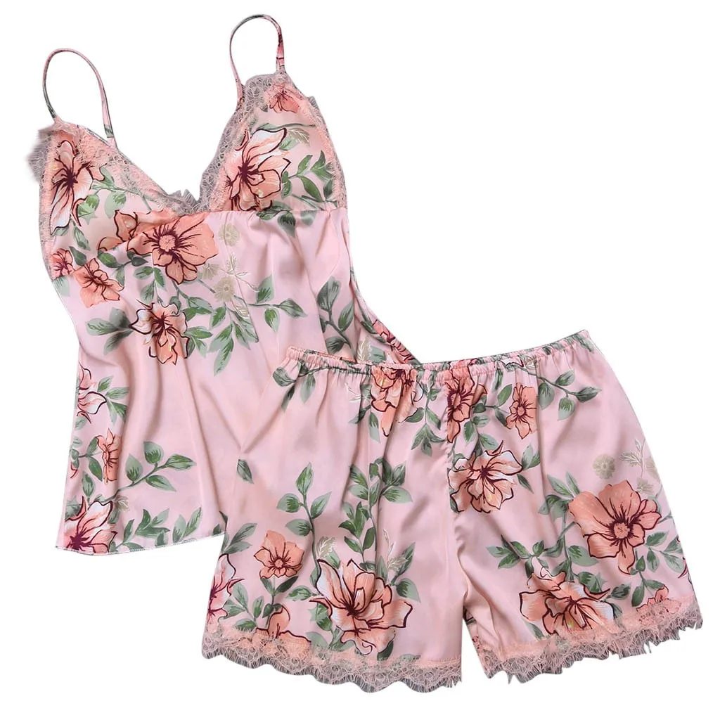 Winter Robe Set Women Silk Satin Sleepwear Sexy Flower Lace Lingerie Set V-neck Temptation Underwear Nightwear Pijama Mujer Hot