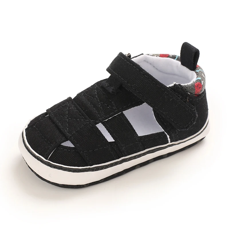 2021 NEW 0-18Months Kids Newborn Baby Boys Fashion Summer Soft Crib Shoes First Walker Anti Slip Sandals Shoes Soft Sole