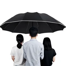125 Cm Ukuran Besar 12 Tulang Pria Wanita Bisnis Payung Parasol Cerah Payung Lipat 3 Payung Kreatif(China)