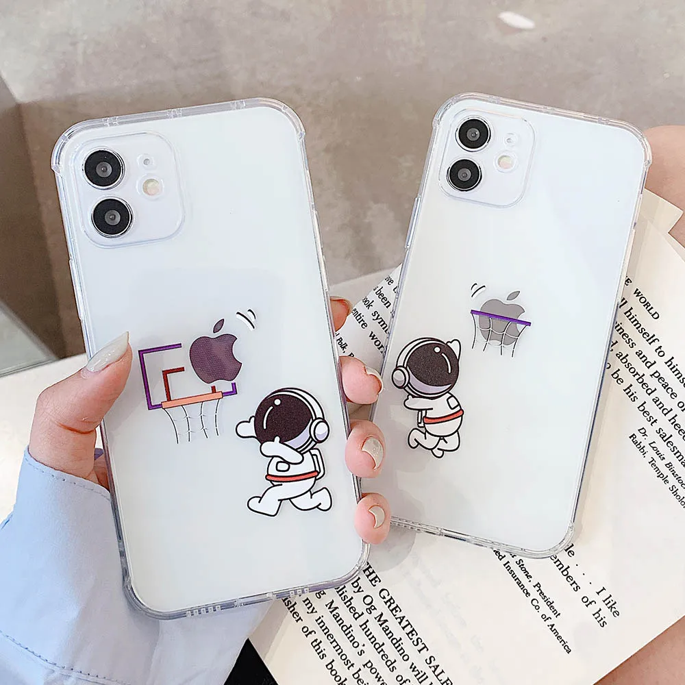 Чехол для iPhone 12 11 Pro MAX XS XR X 12Mini 7 8 Plus прозрачный мягкий | Мобильные телефоны и