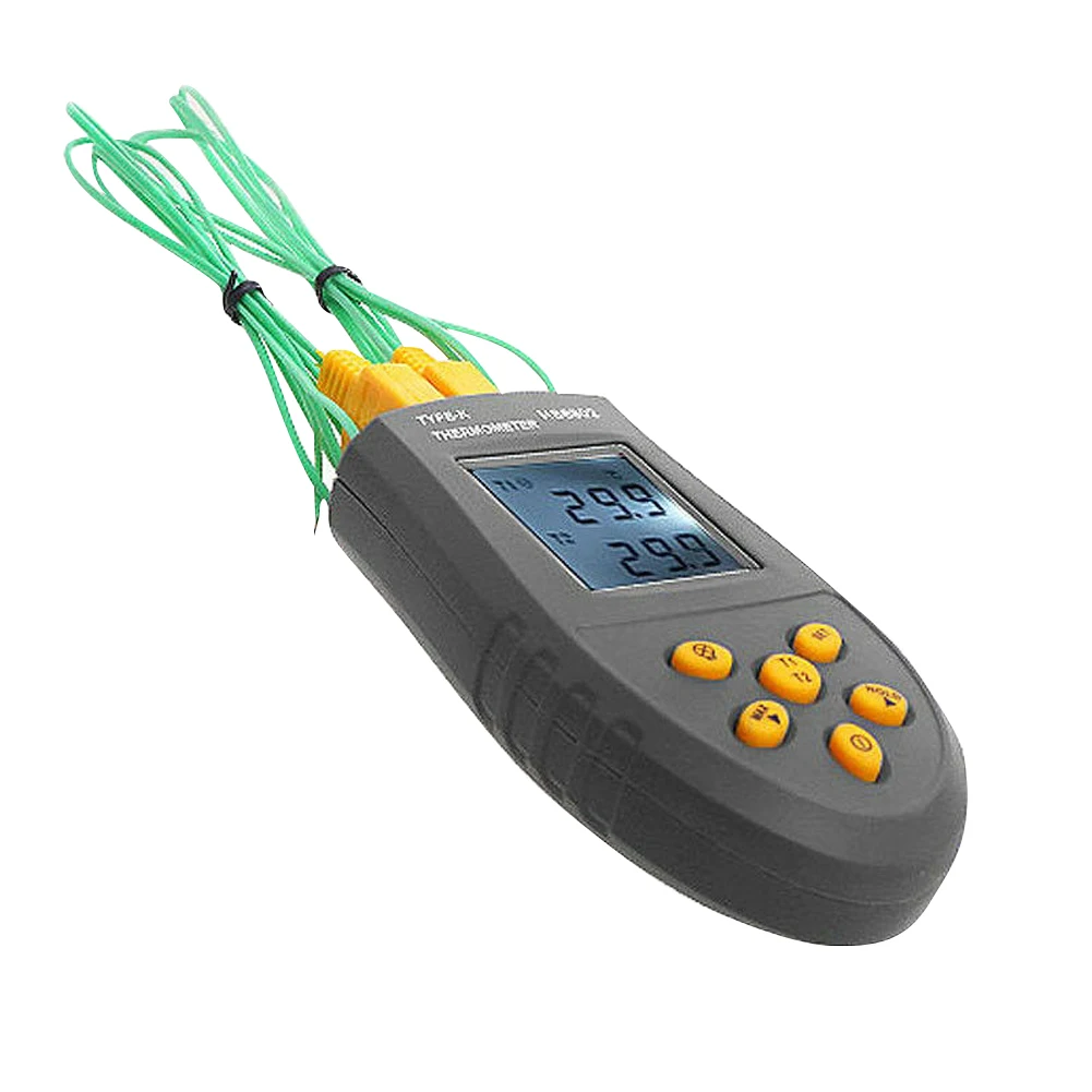 Tester Electronic Portable Tools Dual Channel Industrial Thermometer Temperature Meter Digital K Type Thermocouple Durable