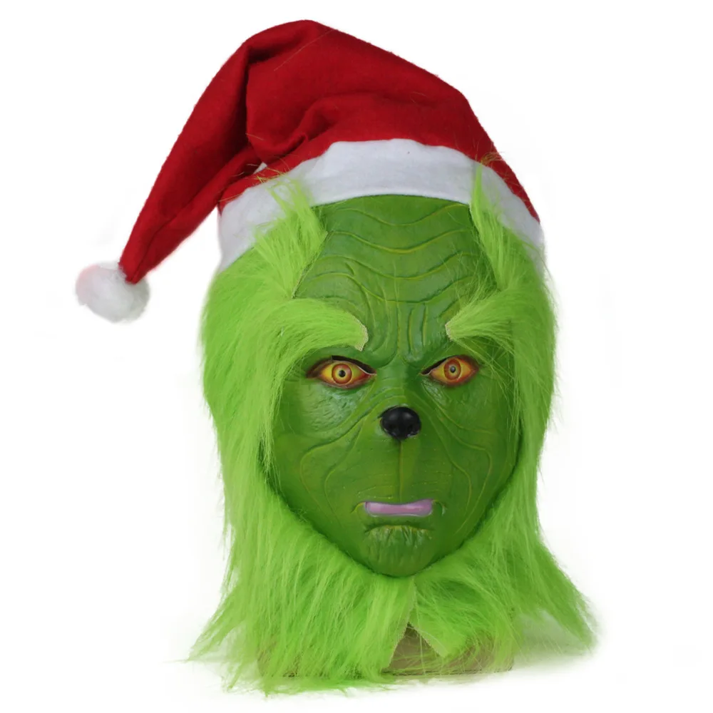 Новинка, аниме, как Grinch украли Рождество, the Grinch, косплей, маски для детей и взрослых, латексный шлем, Маскарадная маска для вечеринки, костюм, реквизит