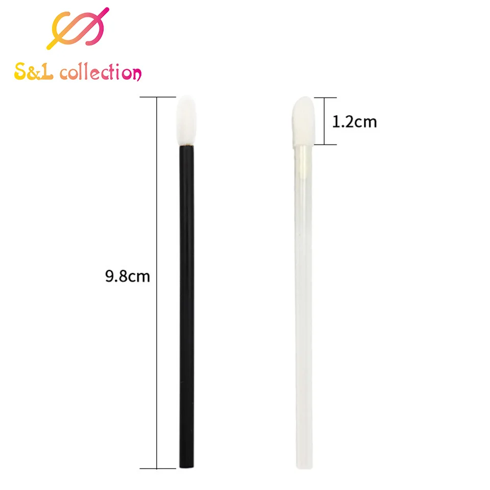 Disposable 50pcs Lip Brushes Colored Make Up Brush Cosmetic Lipstick Mascara Gloss Wand Tool Portable Lip Brushes Makeup Brushes