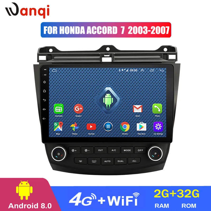 Top 4G Lte All Netcom 10 inch android 8.0 car dvd multimedia gps navigation system  for Honda Accord 7 2003-2007 car audio stereo 1