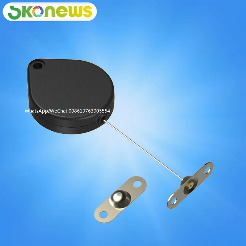 skonews_merchandise_anti_theft_cable_recoiler_security_retractable_mechanical_pull_box_with_screw_hole_ending