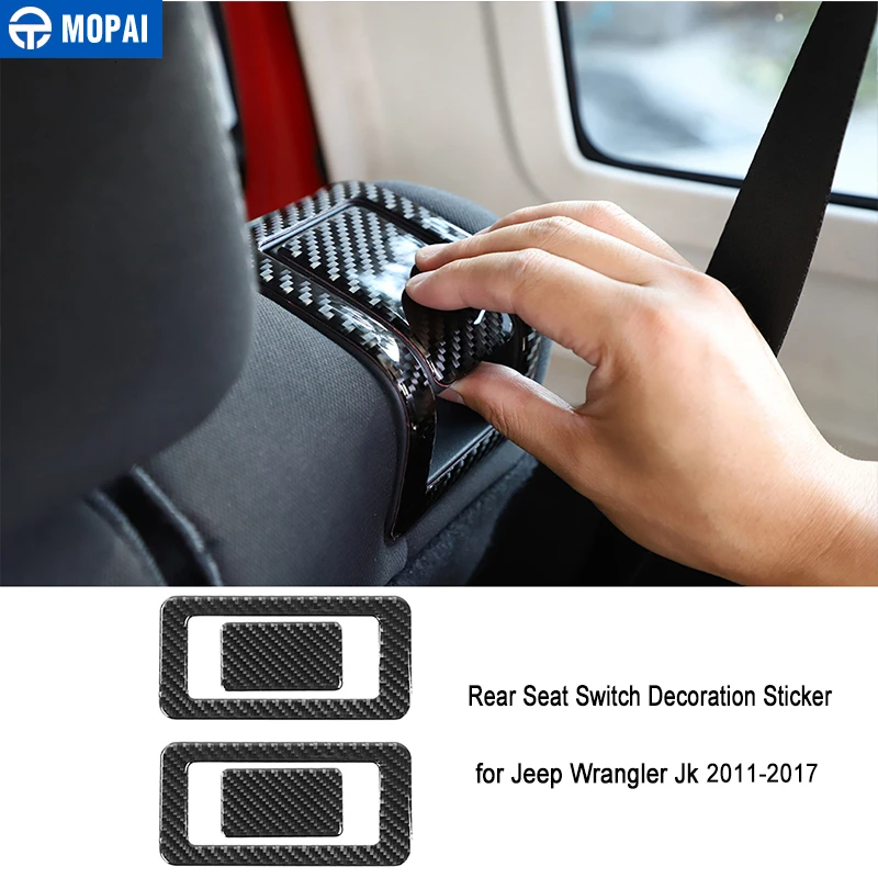 Seat switch decor MOPAI интерьерные молдинги для Jeep Wrangler JK, декоративные наклейки из углеродного волокна, аксессуары для Jeep Wrangler JK 2007 - Название цвета: Seat switch decor