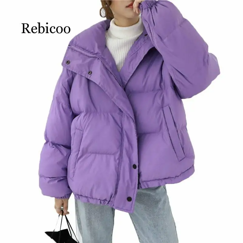 

2019 winter jacket women's cotton coat large size thick leather coat female quilted jacket short warm jacket