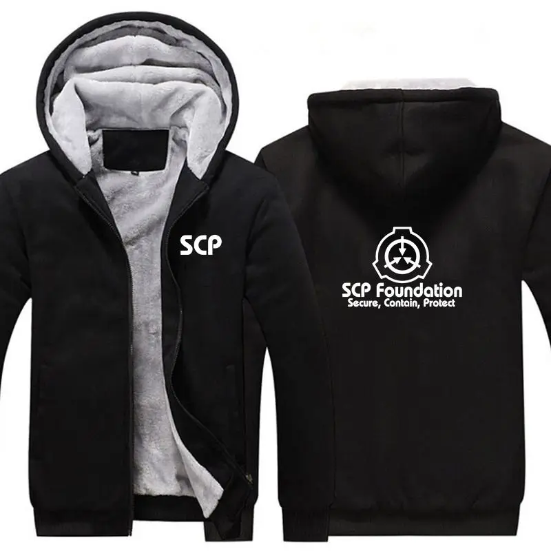SCP специальное предложение для мужчин t proceds Foundation утолщаются толстовки с капюшоном Косплей Костюм зимнее теплое пальто с капюшоном мужская одежда - Цвет: 24