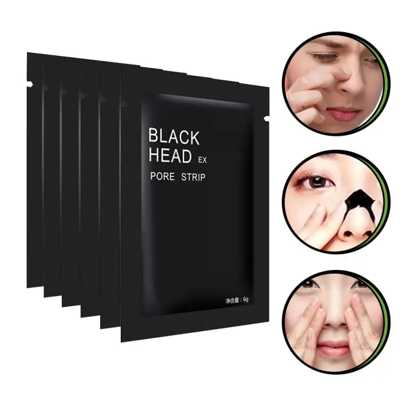 10pcs Nose Skin Care Black Mask Deep Cleansing Blackhead Remove Strawberry Treatment Face Masks Sticker Clear Black Head TSLM1