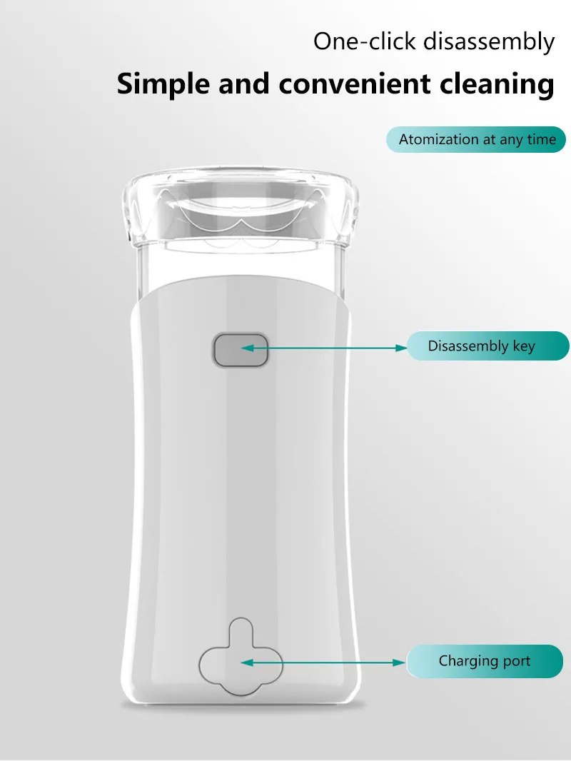 Мини Портативный Аппарат для паровой обработки лица Nebuliser парящий уход за кожей распылитель мобильный респиратор увлажнитель для взрослых и детей ингаляторный распылитель