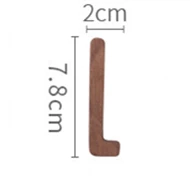 Black Walnut Wall English Alphabet Numbers Combination House Cafe Bar DIY Adhesive Wooden Decoration Letters Numbes L