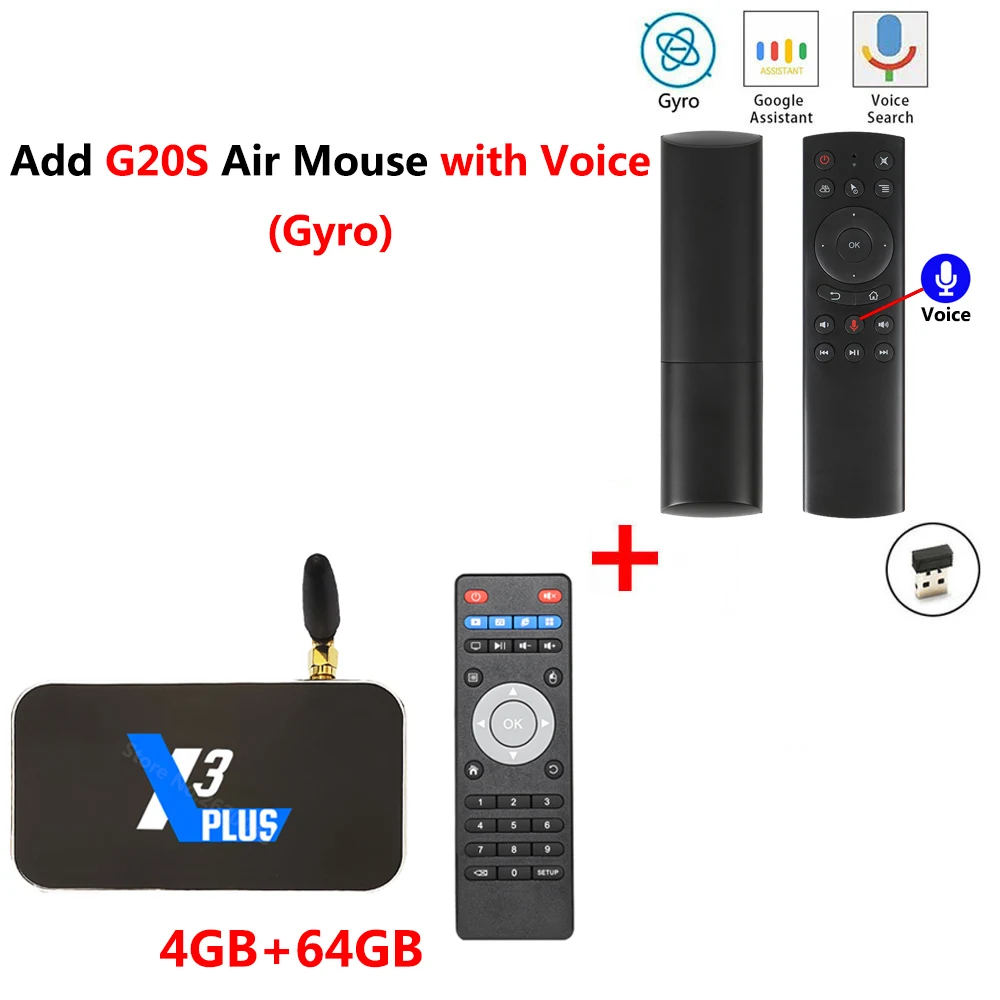 X3 PLUS add G20S ТВ-приставка X3 PLUS Amlogic S905X3 Android 9,0 2 ГБ 4 ГБ DDR4 16 ГБ 32 ГБ 64 Гб rom 2,4G 5G WiFi 1000M LAN Bluetooth 4K HD X3 cube X3 PRO - Цвет: X3 PLUS add G20S